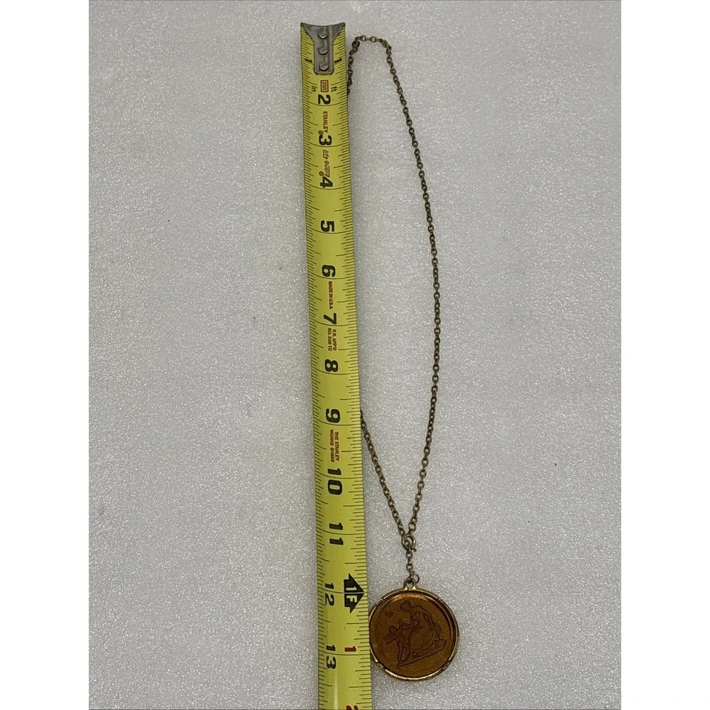 Goldette Large Reverse Intaglio Venus Cupid Gilt Etruscan Necklace